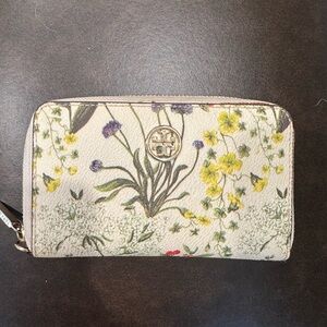Tory Burch Floral Leather Wallet